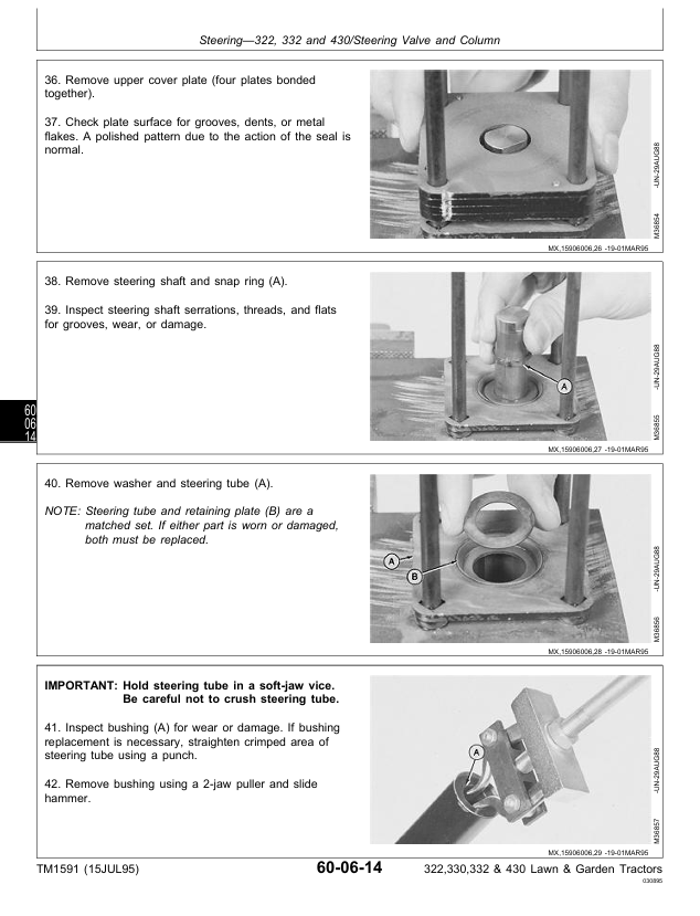 John Deere Lawn Tractor TM1591 Technical Repair Manual Download