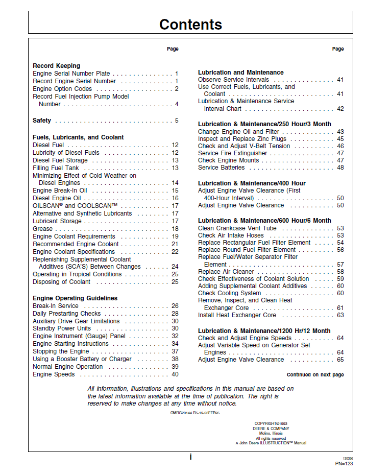 John Deere Marine Engine OMRG20144: Series 300 Operator and Maintenance Manual