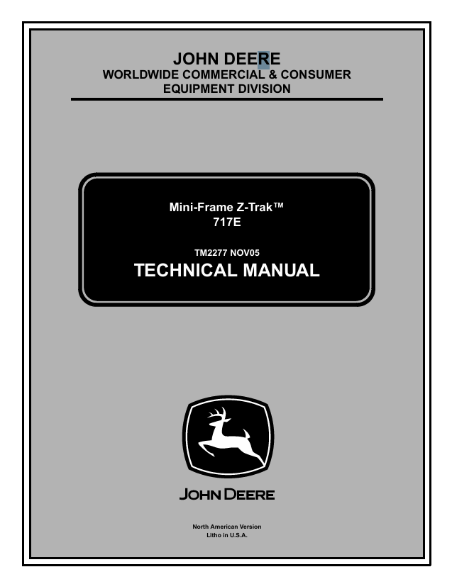 John Deere Mini-Frame Z-Trak 717E Technical Manual TM2277