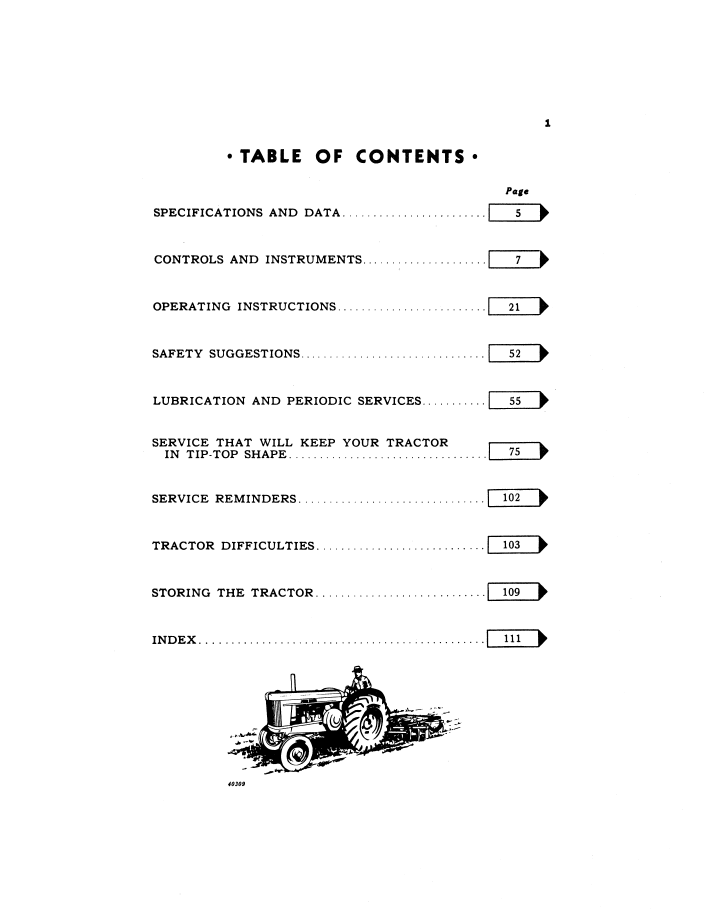 John Deere Model 70 Standard Tractor Maintenance Guide OMR2036