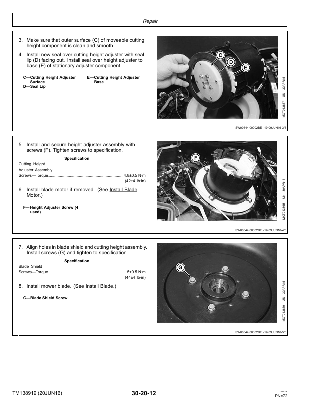 John Deere Mowit 500F Series II Robotic Lawn Mower Repair Manual