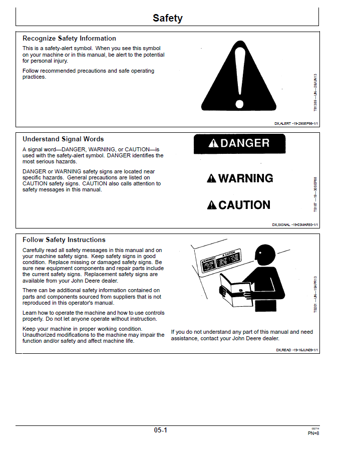 John Deere OMER431452 Tractor Operator Handbook PDF Manual