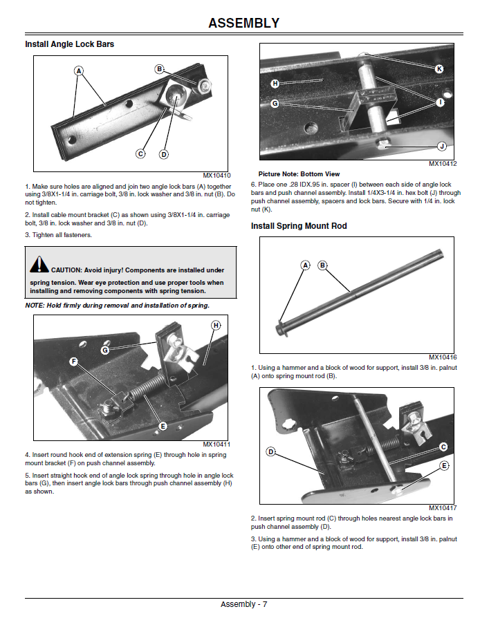 John Deere OMGX20517 Snow Blade Operator Handbook Manual Download
