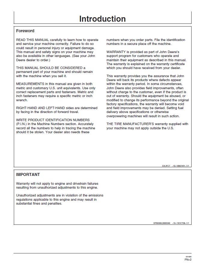 John Deere OMT229875 Manual for 624J Wheel Loader Operation