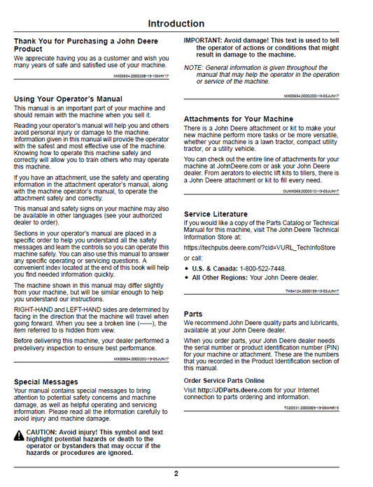 John Deere OMUC10539 Z900E Z900M Z900R Gas ZTrak Operator's Manual PDF