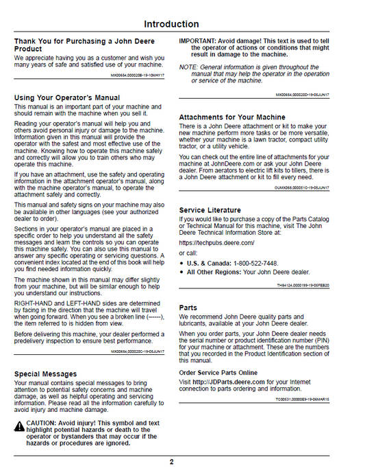 John Deere OMUC22307E Operator Manual for Z900E Z900M Z900R ZTrak Pro Series