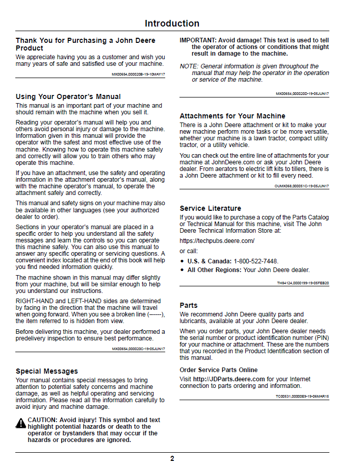 John Deere OMUC22307E Z900E Z900M Z900R Gas ZTrak Operator Manual Download