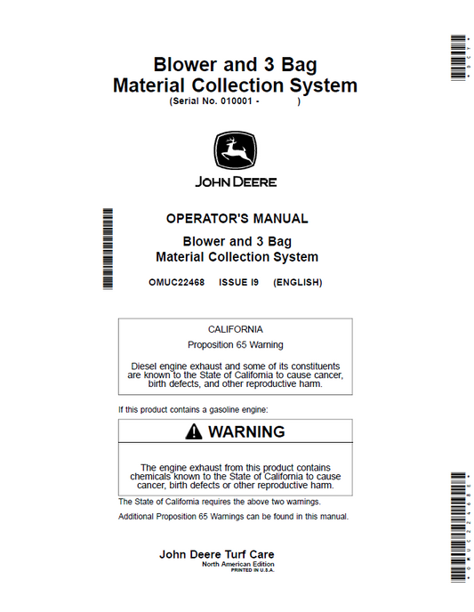 John Deere OMUC22468 Material Collection System User Guide