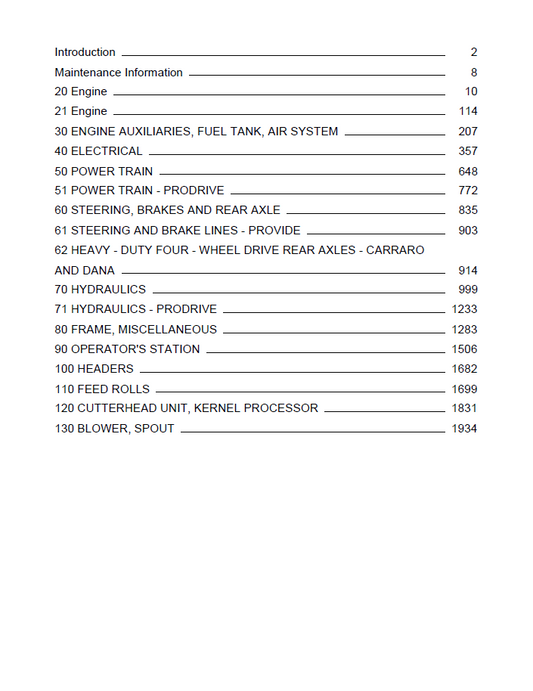 John Deere PC4393: 7200, 7300, 7400, 7500 Forage Harvester Parts Catalog