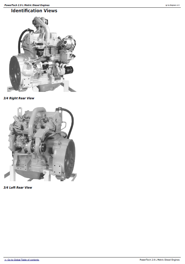 John Deere PowerTech 2.9L Metric Diesel Engine Workshop Manual CTM124619