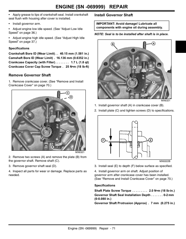 John Deere Quik-Trak 647A-667A Repair & Maintenance Manual TM2310