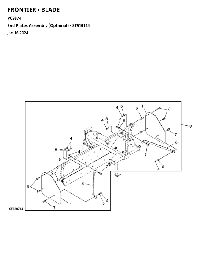 John Deere RB Series Rear Blade Complete Parts Catalogue & Guide