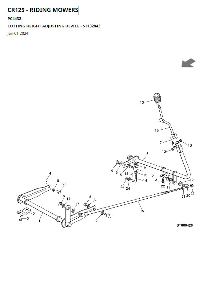 John Deere Riding Mower Spare Parts Catalogue | CR125 Complete Guide
