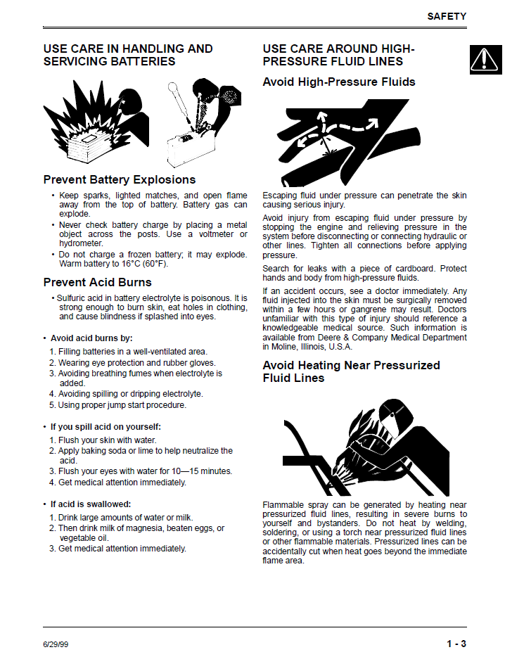 John Deere Riding Mowers GX70 GX95 SRX75 SRX95 Technical Repair Guide