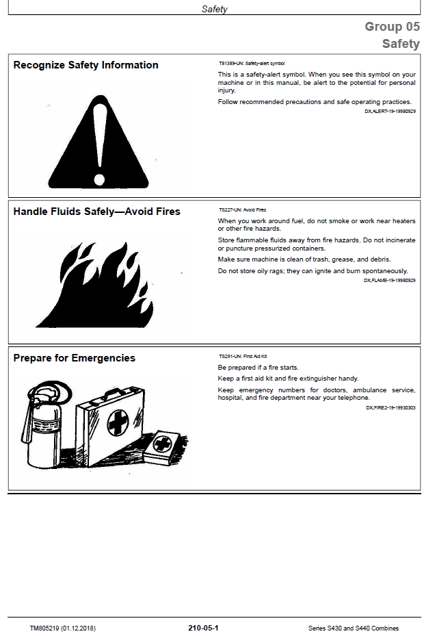John Deere S430 S440 Harvester Diagnostic Workshop Manual PDF TM805219