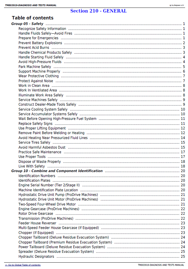 John Deere S540–S690 Combine Manual | Complete Diagnostic & Test Guide