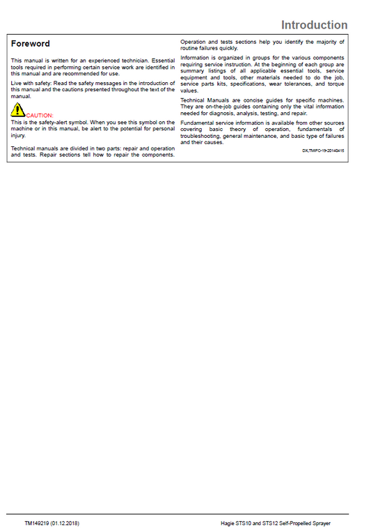 John Deere STS10–STS12 Sprayer Manual | Complete Service & Maintenance Guide