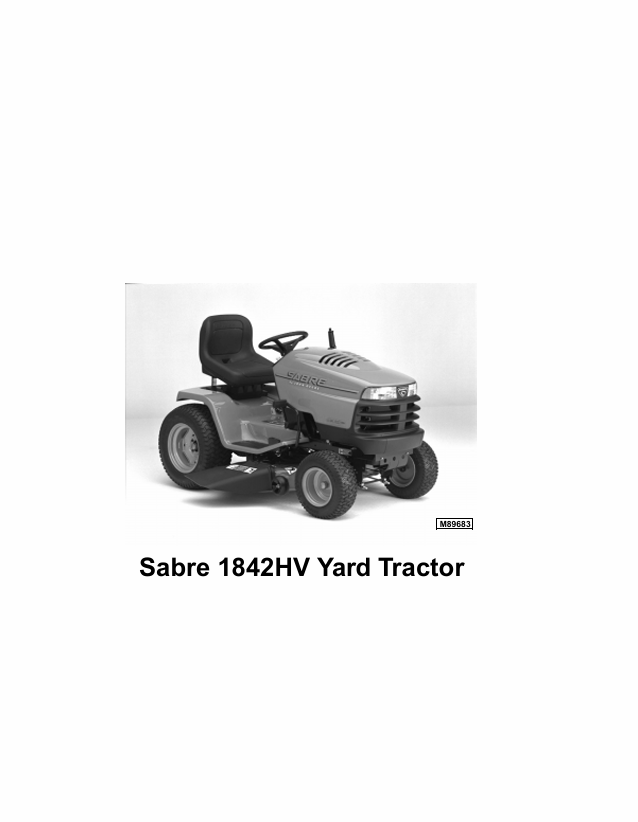 John Deere Sabre 1842GV 1842HV Service Repair Manual TM1740