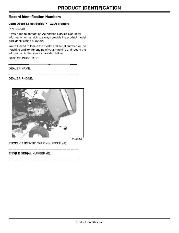 John Deere Select Series X300 Lawn Tractor Owner Guide Manual Download