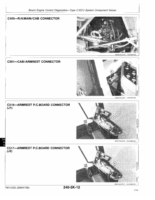 John Deere Sidehill 9500 Combine Diagnostic Service Manual TM1402
