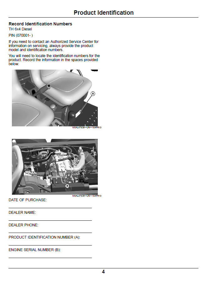 John Deere TH 6x4 Diesel Gator UTV Owner Operator Guide Download