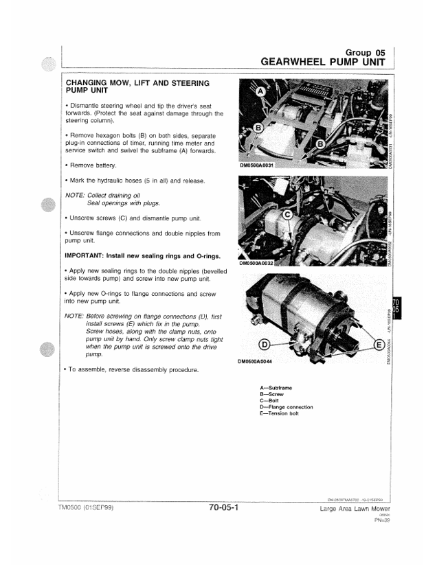 John Deere TM0500 Diesel Engine Repair & Service Manual
