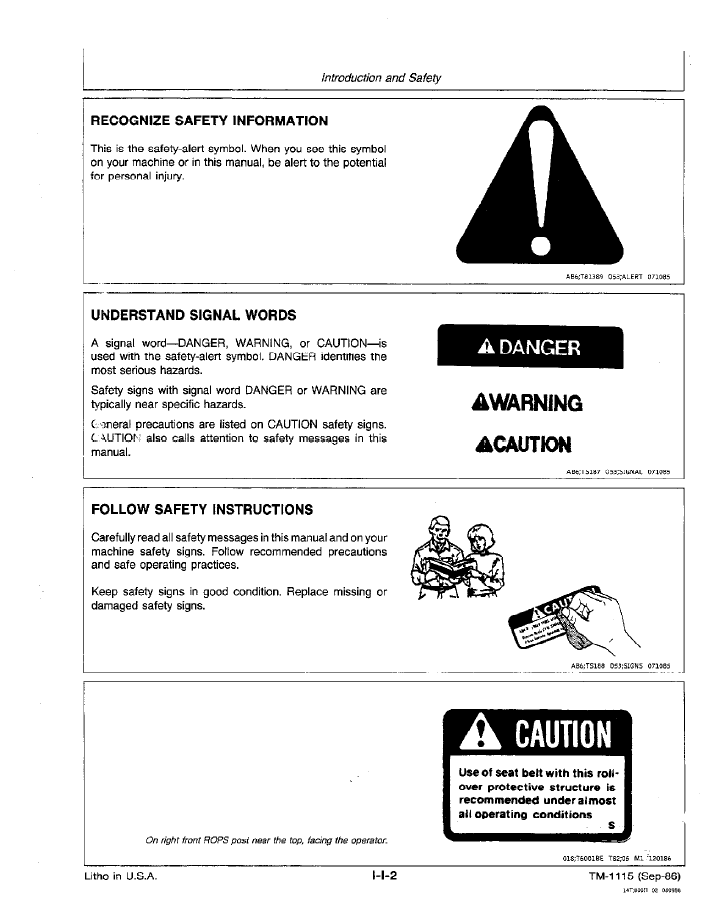 John Deere TM1115 Workshop Technical Manual for 350 Series Machines