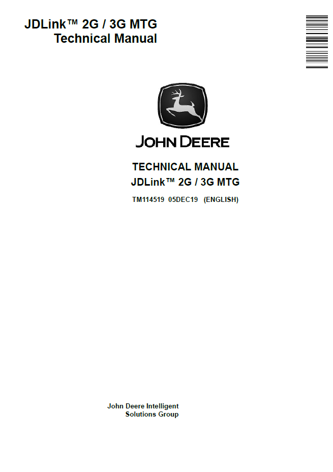 John Deere TM114519 JDLink 2G 3G MTG Technical Manual