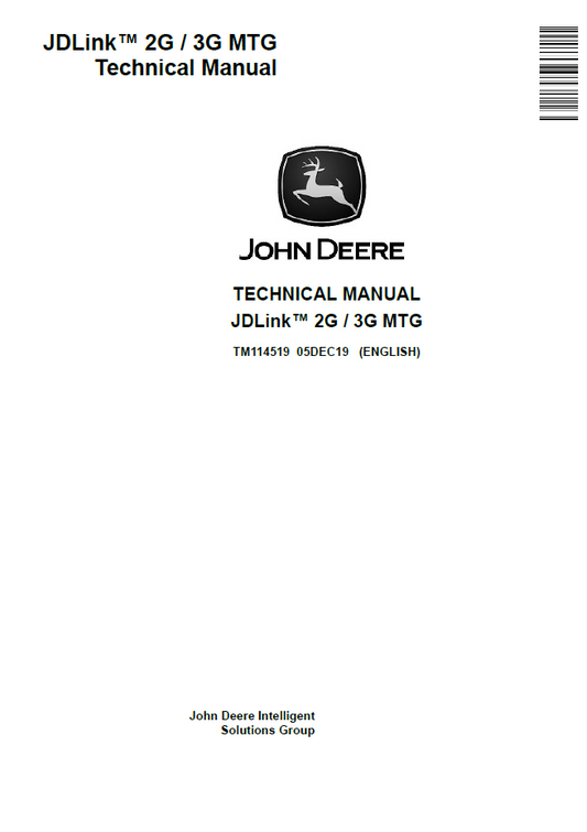John Deere TM114519 JDLink 2G 3G MTG Technical Manual