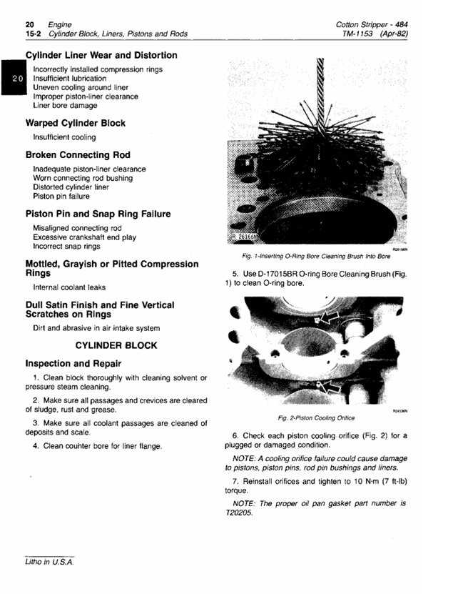 John Deere TM1153 484 Cotton Stripper Workshop Manual Download