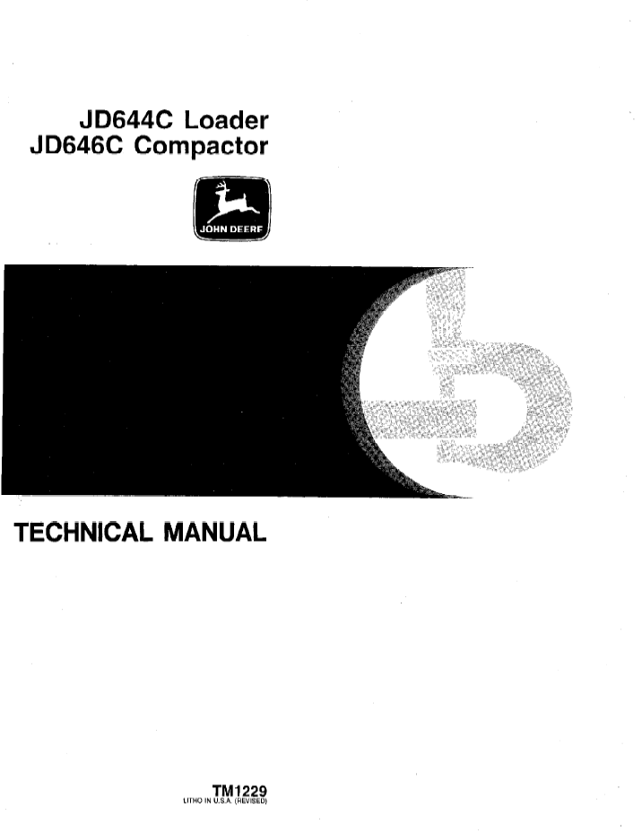 John Deere TM1229 JD644C Loader & JD646C Compactor Manual PDF