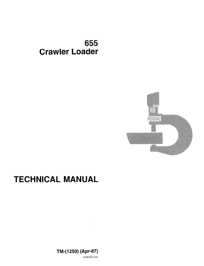 John Deere TM1250 Technical Manual for 655 Crawler Loader