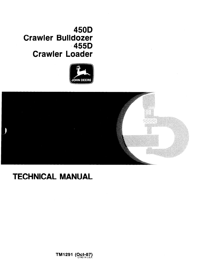 John Deere TM1291 Technical Manual for 450D Bulldozer & 455D Loader