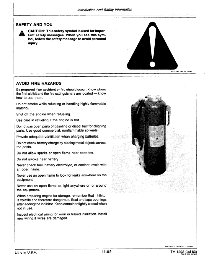 John Deere TM1292 Workshop Manual for 550A-555A Crawler Machines