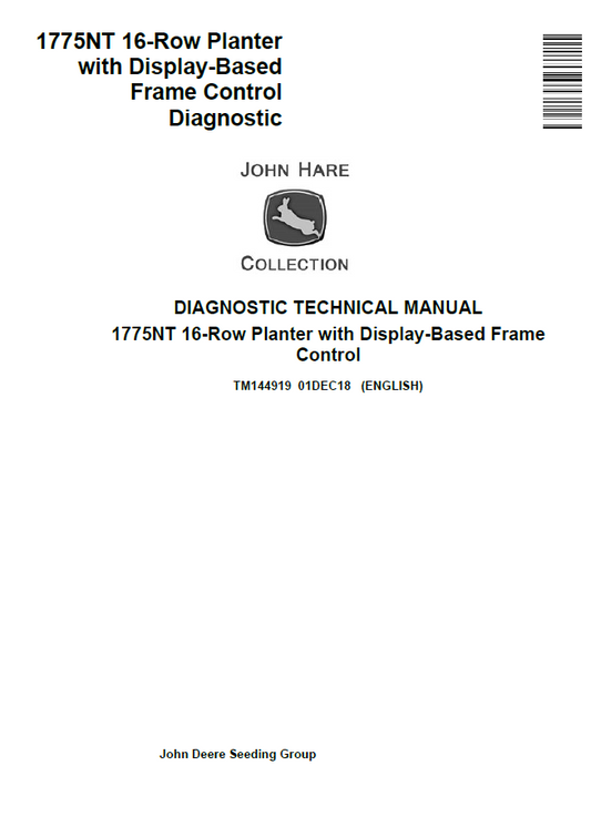John Deere TM144919 1775NT 16-Row Planter Diagnostic Manual