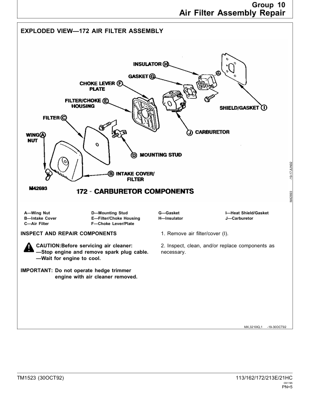 John Deere TM1523 Hedge Clipper Service & Repair Manual Download
