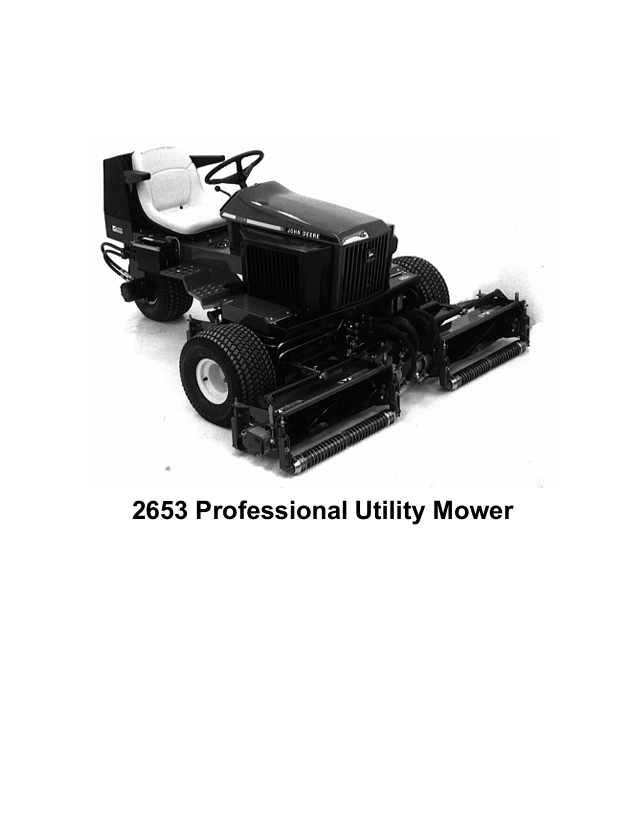 John Deere TM1533 Service Repair Manual for 2653 Utility Mower