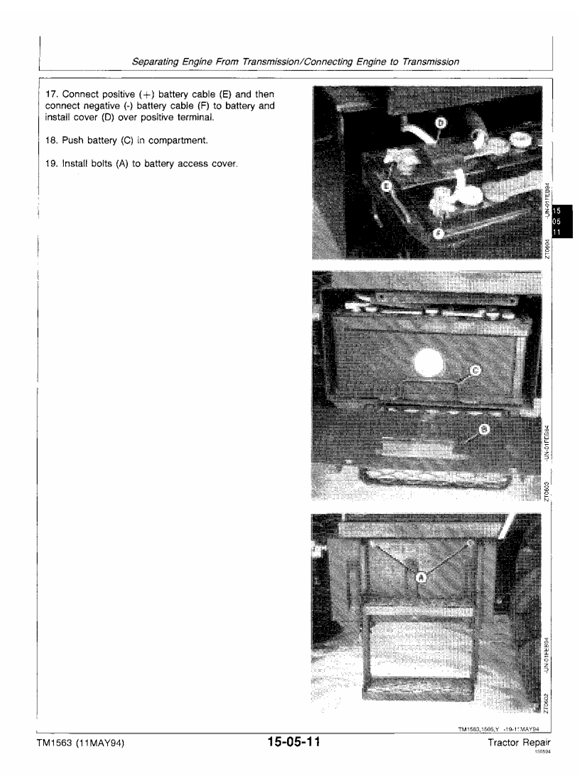 John Deere TM1563 Tractor Service Repair Manual 2000-2400 Series