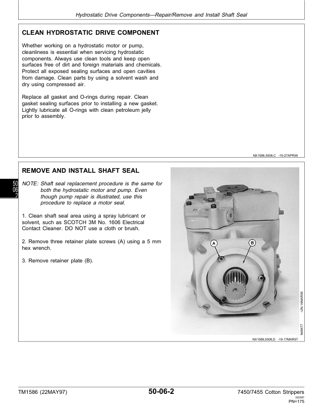 John Deere TM1586 Cotton Stripper Repair and Service Manual