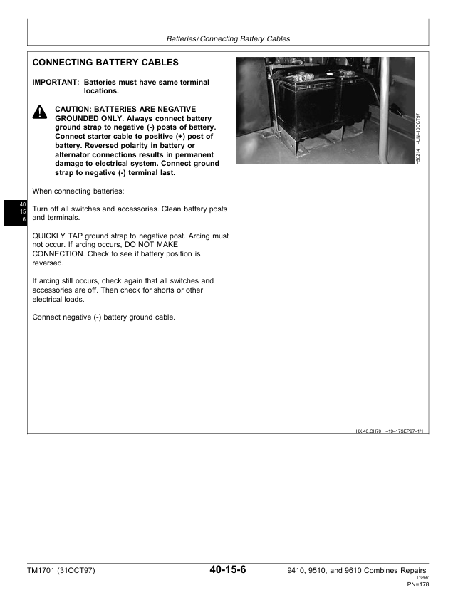 John Deere TM1701 Combine Service & Repair Manual Download