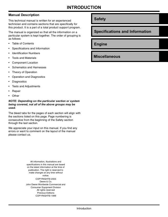 John Deere TM1753 Trimmer & SE23 Edger Service Repair Manual