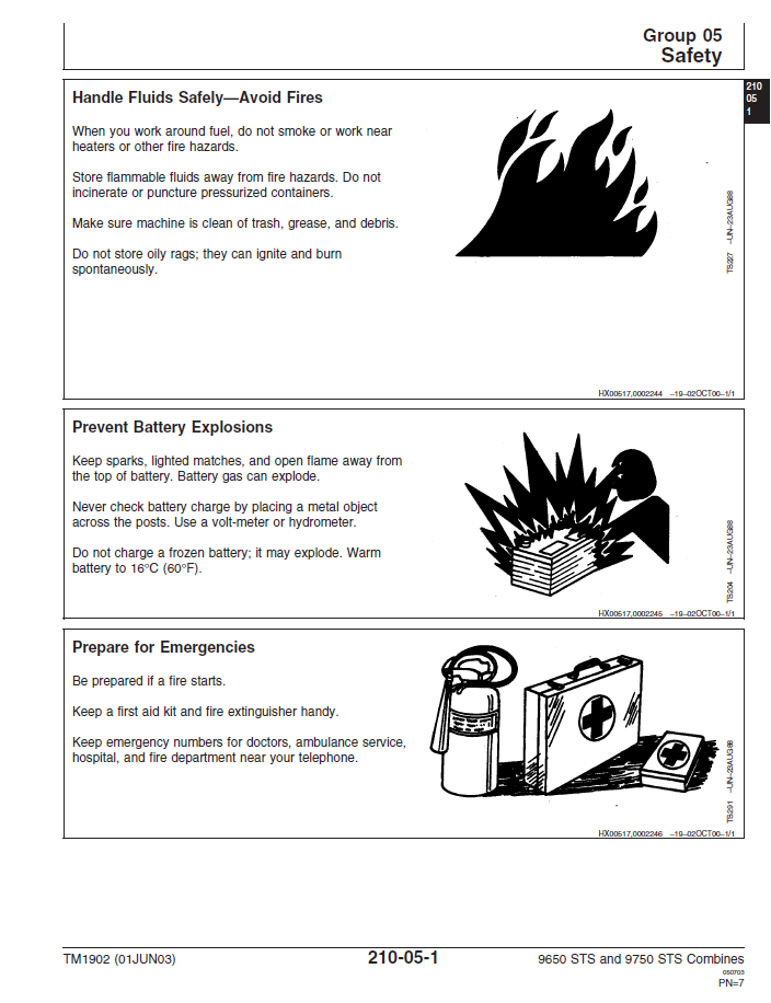 John Deere TM1902 Combine Troubleshooting & Testing Technical Manual