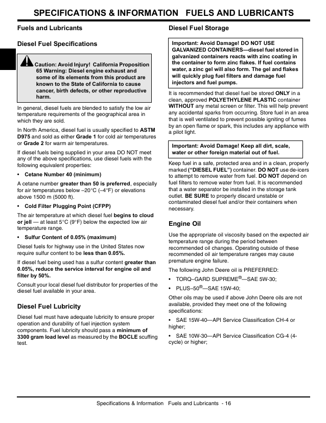 John Deere TM2074 Technical Manual for 2210 Compact Utility Tractor