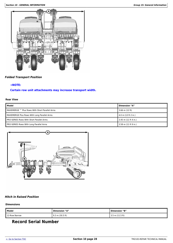 John Deere TM2183 1770NT CCS 12-Row Planter Technical Service Manual