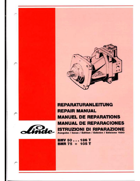 John Deere TM2225 Linde BMV Hydrostatic Motor Repair & Technical Manual