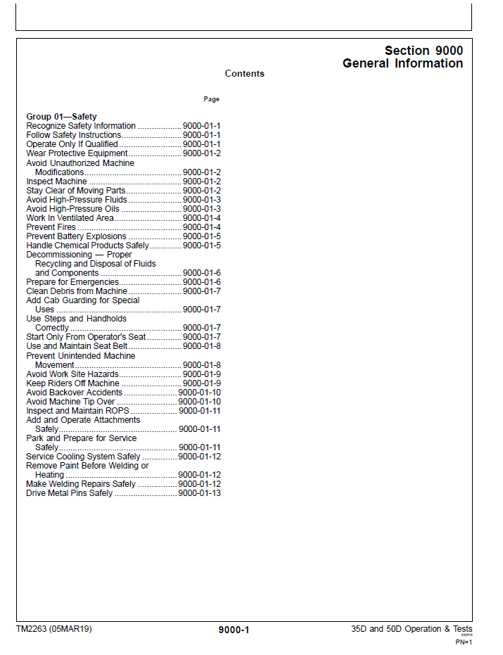 John Deere TM2263 Operation, Testing and Diagnostics Manual
