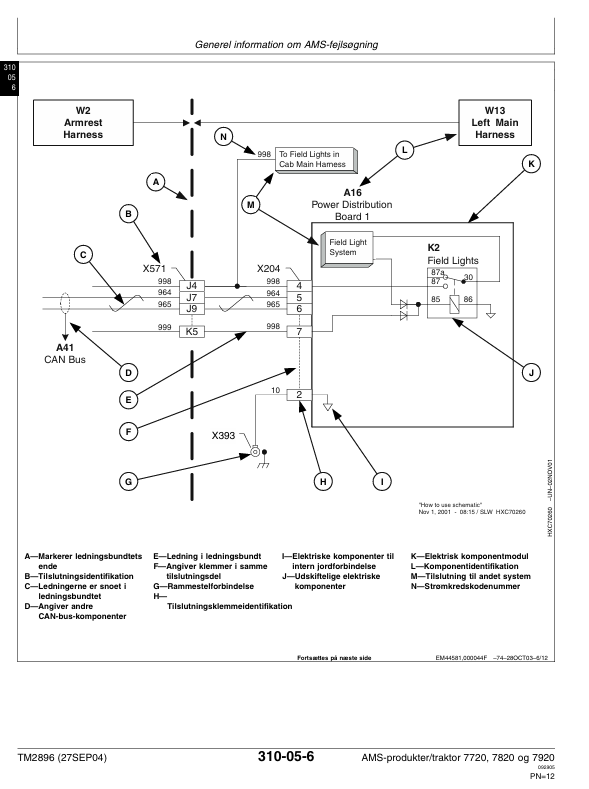 John Deere TM2896 Technical Manual for 7720 7820 7920 Tractors