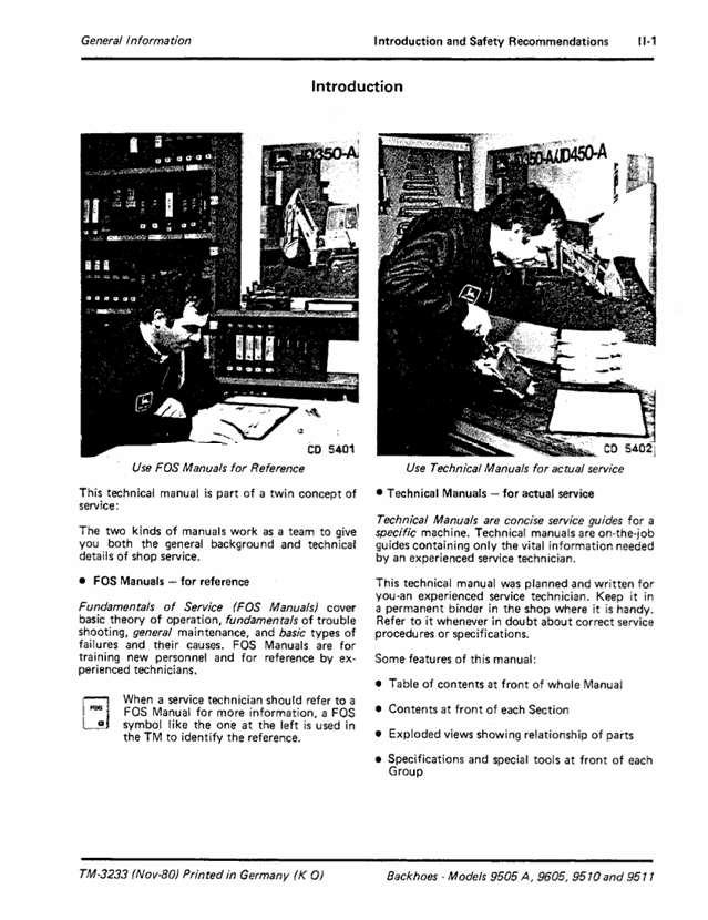 John Deere TM3233 Backhoe Service & Repair Manual Download