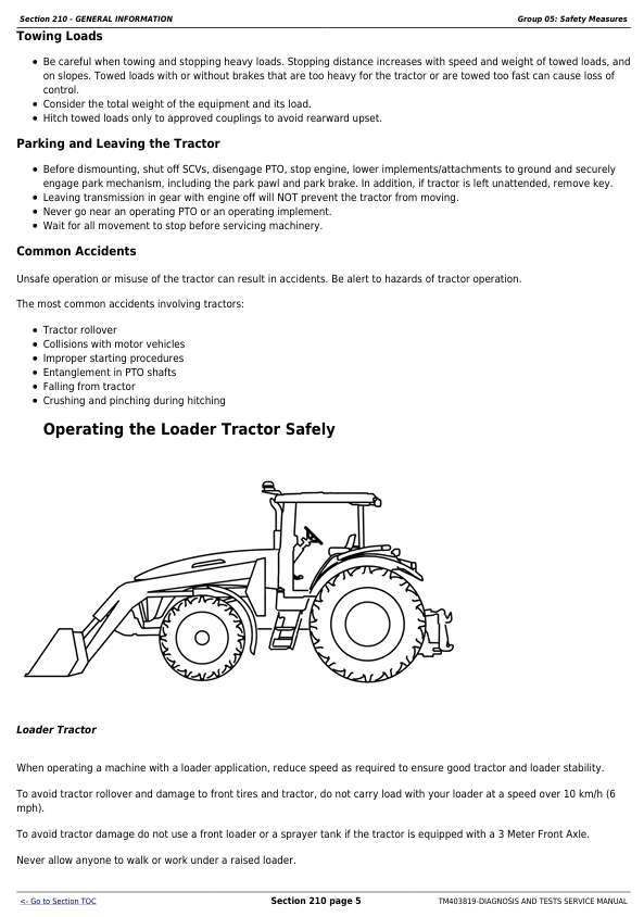 John Deere TM403819 Workshop Manual for 6105R 6170R 6115R Series Tractors