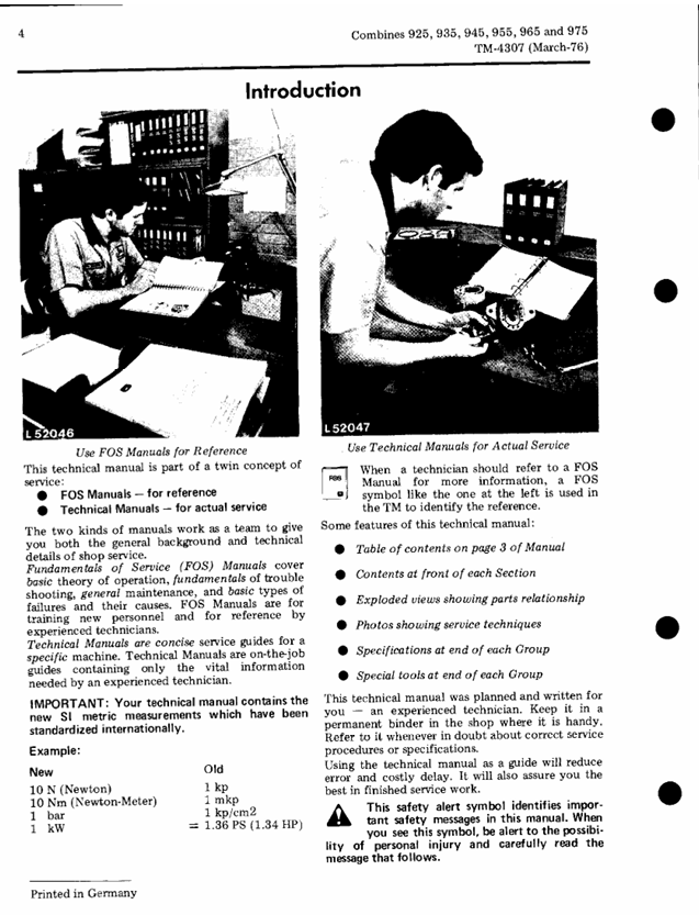 John Deere TM4307 Combine Repair & Service Manual PDF Download